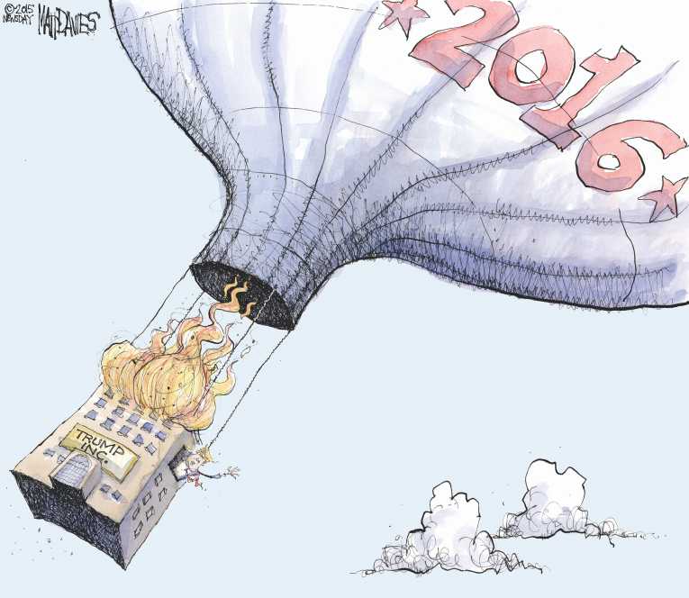 Political/Editorial Cartoon by Matt Davies, Journal News on Christie Enters Race