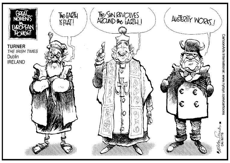 Political/Editorial Cartoon by Martyn Turner, The Irish Times, Ireland on Greece Defaults