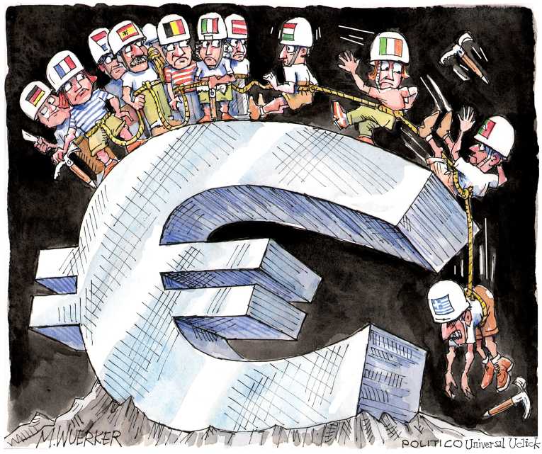 Political/Editorial Cartoon by Matt Wuerker, Politico on Germany Conquers Greece