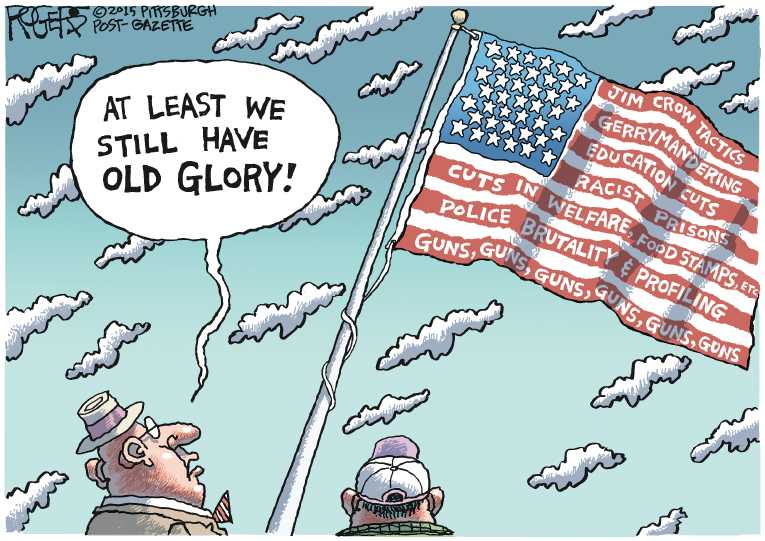 Political/Editorial Cartoon by Rob Rogers, The Pittsburgh Post-Gazette on The South Makes Progress