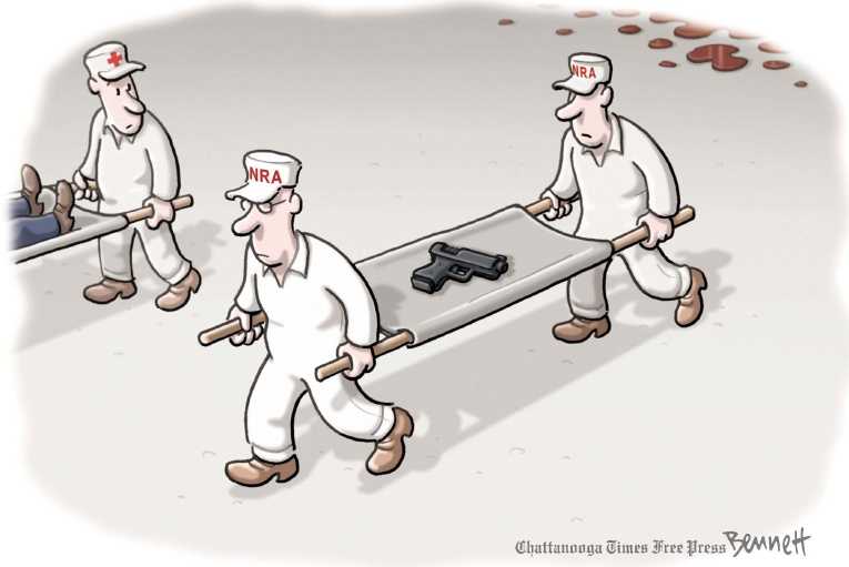Political/Editorial Cartoon by Clay Bennett, Chattanooga Times Free Press on More Killed on Homefront