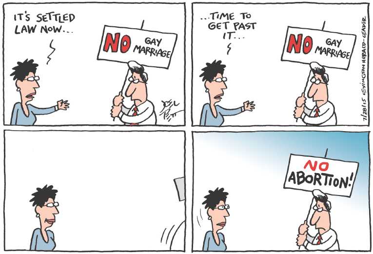 Political/Editorial Cartoon by Joel Pett, Lexington Herald-Leader, CWS/CartoonArts Intl. on GOP Attacks Planned Parenthood