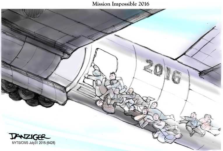 Political/Editorial Cartoon by Jeff Danziger, CWS/CartoonArts Intl. on GOP Candidates Debate
