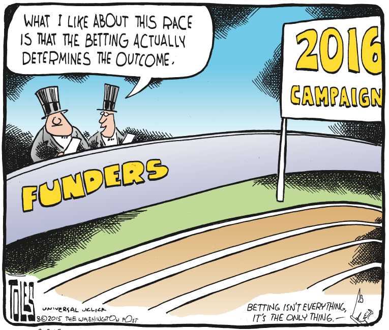 Political/Editorial Cartoon by Tom Toles, Washington Post on GOP Candidates Debate
