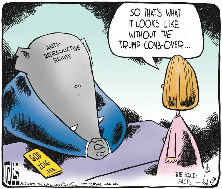 Political/Editorial Cartoon by Tom Toles, Washington Post on Republicans Aim to Contain Obama