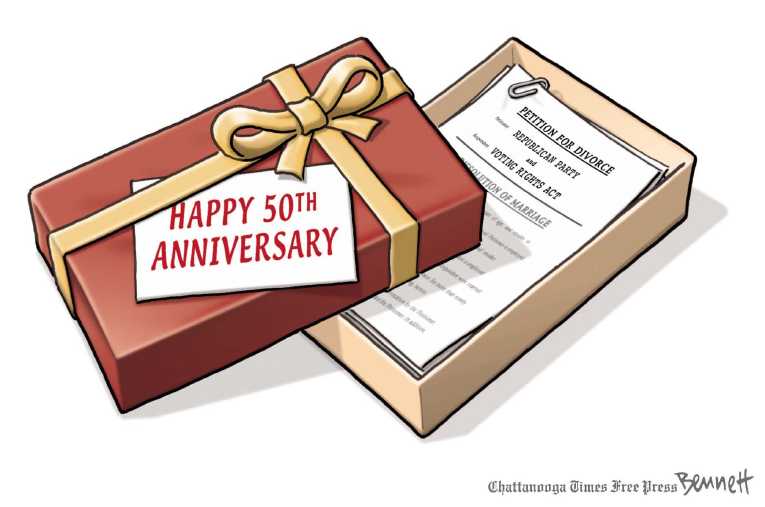 Political/Editorial Cartoon by Clay Bennett, Chattanooga Times Free Press on Republicans Aim to Contain Obama