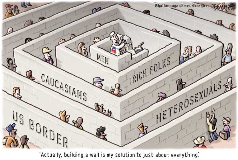 Political/Editorial Cartoon by Clay Bennett, Chattanooga Times Free Press on Leaders Determined to Build Party