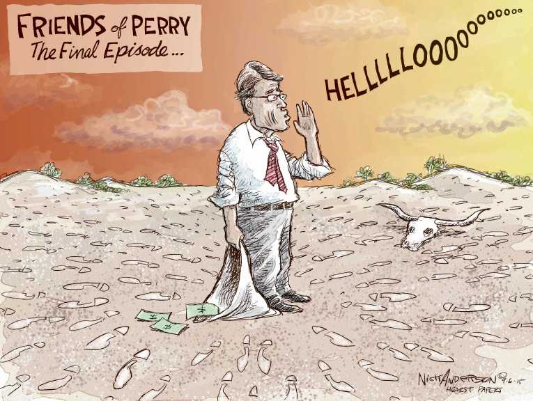 Political/Editorial Cartoon by Nick Anderson, Houston Chronicle on Trump Still Ahead