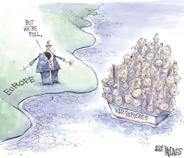 Political Cartoon On Refugee Crisis Worsens By Matt Davies Journal News At The Comic News