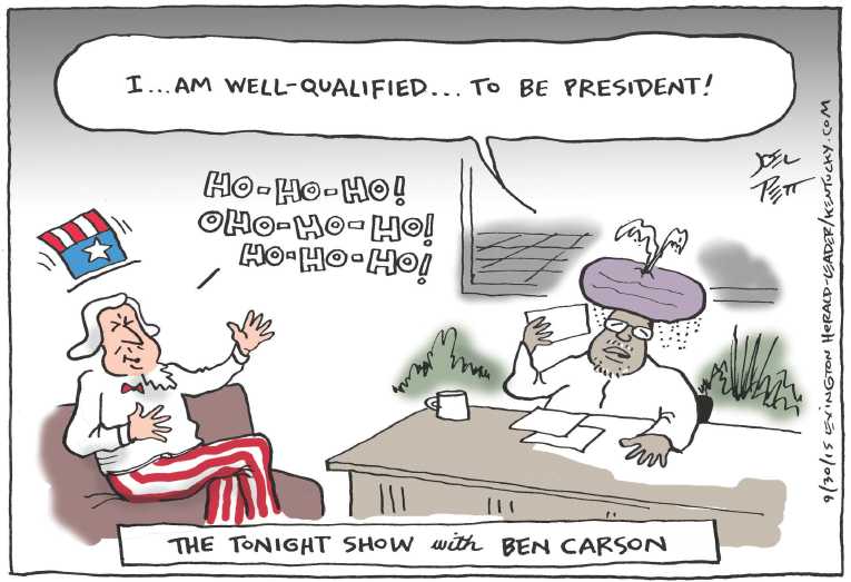 Political/Editorial Cartoon by Joel Pett, Lexington Herald-Leader, CWS/CartoonArts Intl. on Races Tighten