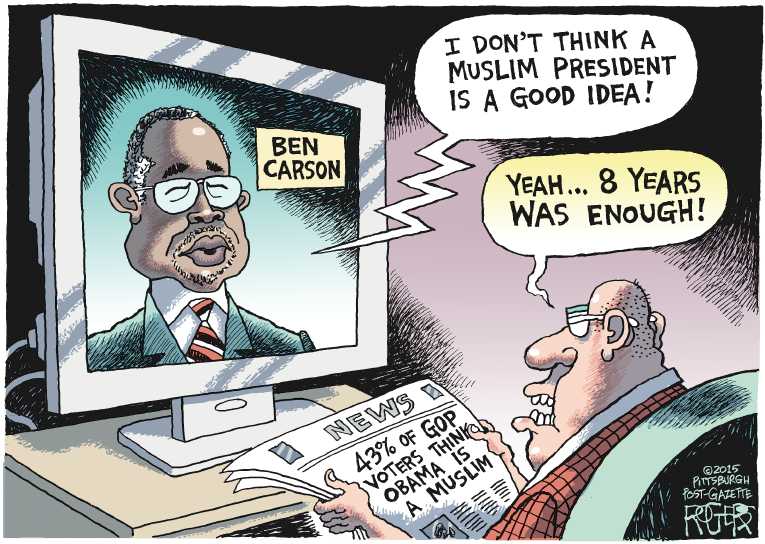 Political/Editorial Cartoon by Rob Rogers, The Pittsburgh Post-Gazette on Races Tighten