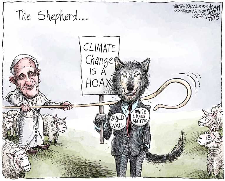 Political/Editorial Cartoon by Adam Zyglis, The Buffalo News on Pope Visits Congress
