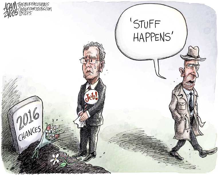 Political/Editorial Cartoon by Adam Zyglis, The Buffalo News on GOP Hopefuls Compete for Headlines