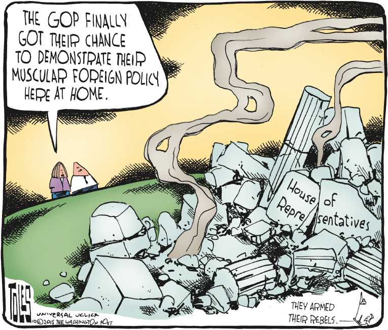 Political/Editorial Cartoon by Tom Toles, Washington Post on Speaker Search Continues