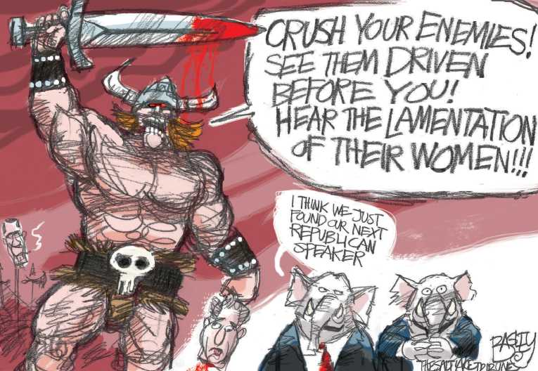 Political/Editorial Cartoon by Pat Bagley, Salt Lake Tribune on Speaker Search Continues