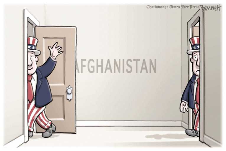 Political/Editorial Cartoon by Clay Bennett, Chattanooga Times Free Press on Speaker Search Continues