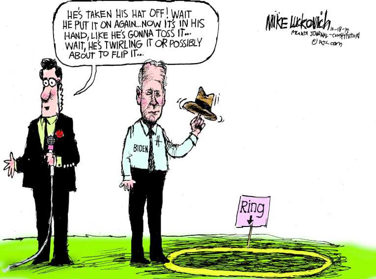 Political/Editorial Cartoon by Mike Luckovich, Atlanta Journal-Constitution on Jeb Fades