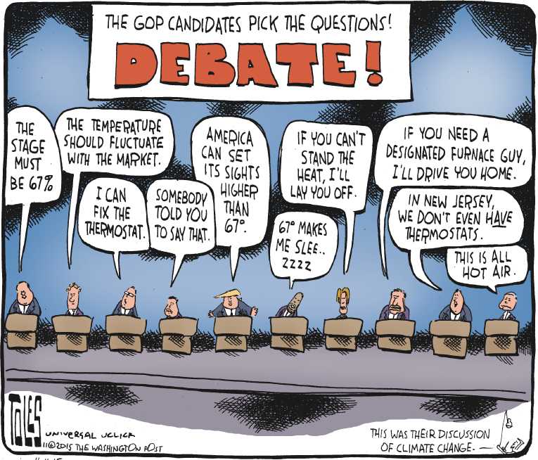 Political/Editorial Cartoon by Tom Toles, Washington Post on Candidates Cry Foul