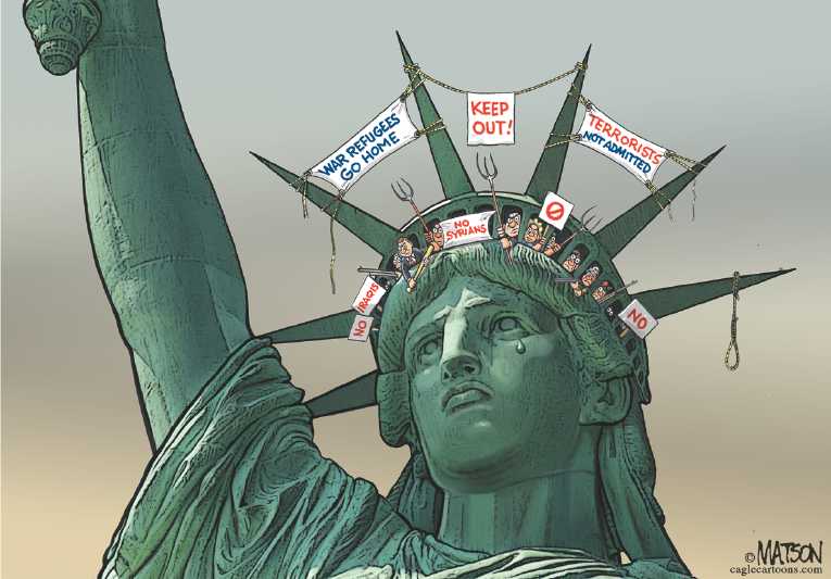 Political/Editorial Cartoon by RJ Matson, Cagle Cartoons on Refugee Crisis Worsens