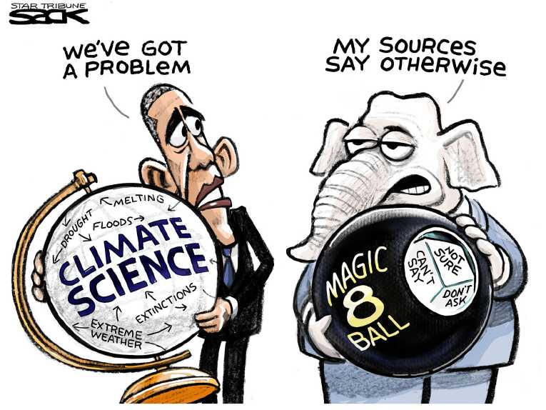 Political/Editorial Cartoon by Steve Sack, Minneapolis Star Tribune on World’s Leaders Discuss Climate