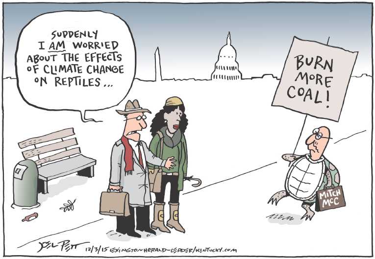 Political/Editorial Cartoon by Joel Pett, Lexington Herald-Leader, CWS/CartoonArts Intl. on World’s Leaders Discuss Climate