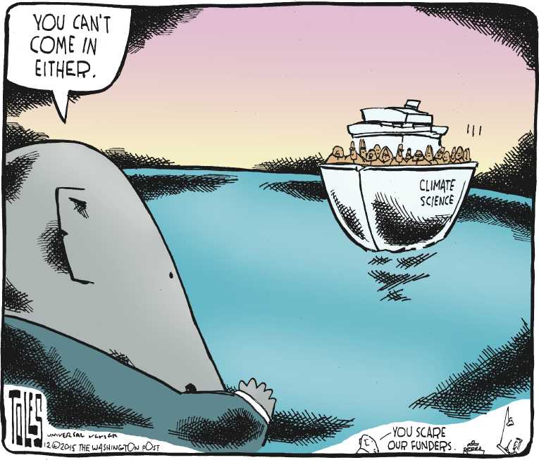 Political/Editorial Cartoon by Tom Toles, Washington Post on Environmental Crisis Underway