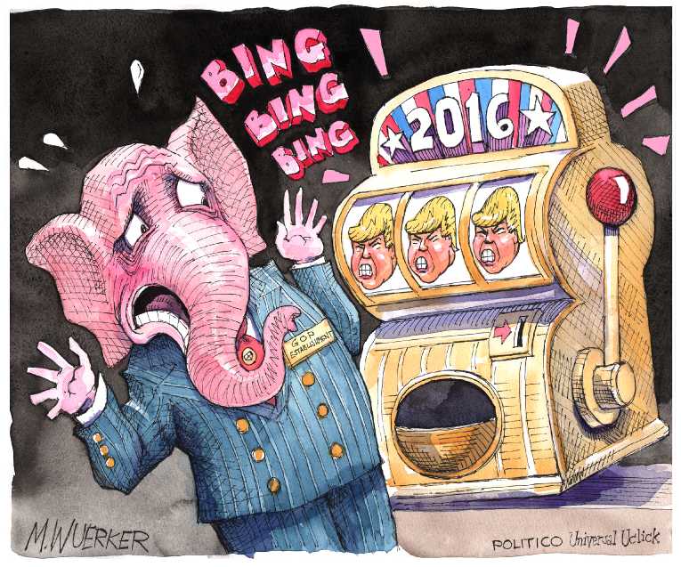 Political/Editorial Cartoon by Matt Wuerker, Politico on Republican Debate Impressive