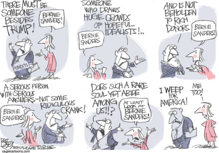 Political/Editorial Cartoon by Pat Bagley, Salt Lake Tribune on Republican Debate Impressive