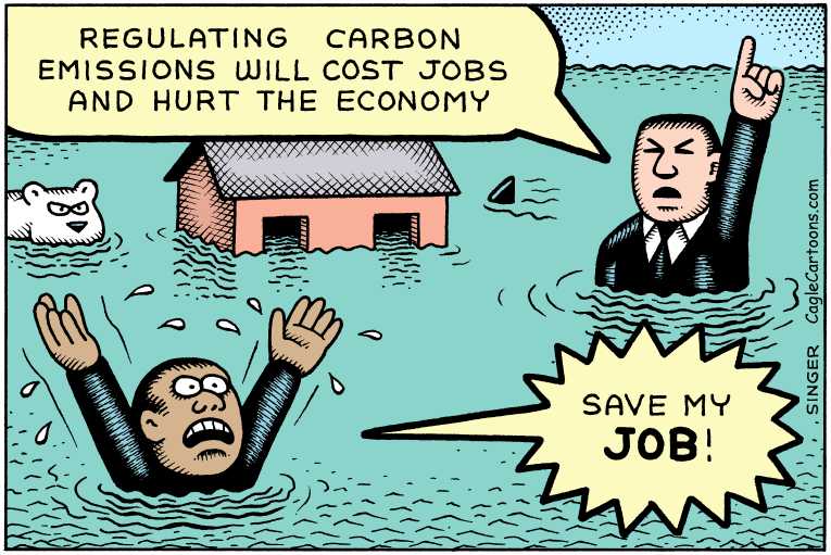 Political/Editorial Cartoon by Andy Singer, politicalcartoons.com on Climate Accord Reached