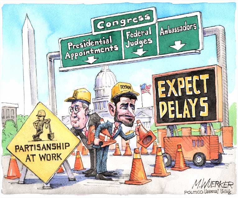 Political/Editorial Cartoon by Matt Wuerker, Politico on GOP Gathering Strength