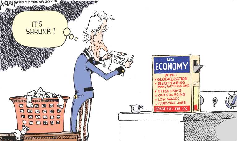 Political/Editorial Cartoon by Robert Ariail on Fed Raises Interest Rate