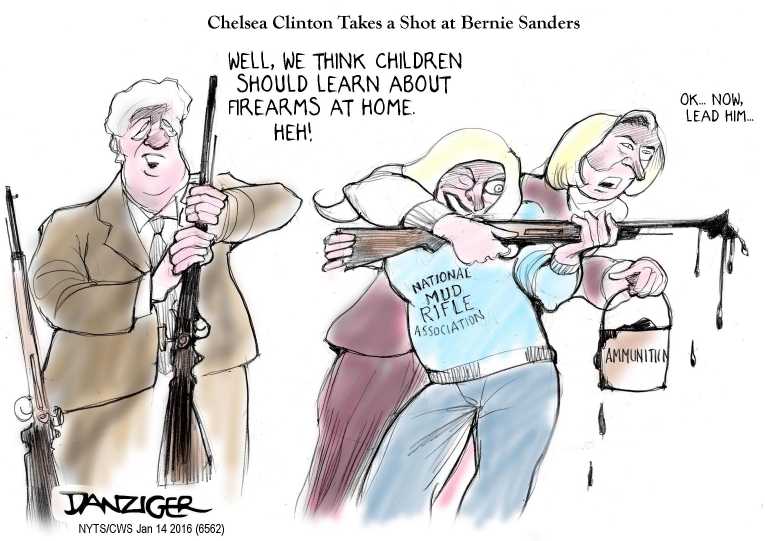Political/Editorial Cartoon by Jeff Danziger, CWS/CartoonArts Intl. on Sanders Leads in Iowa and NH