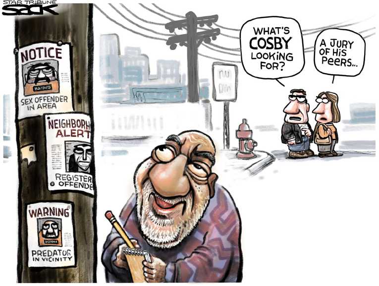 Political/Editorial Cartoon by Steve Sack, Minneapolis Star Tribune on In Other News