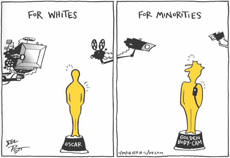 Political/Editorial Cartoon by Joel Pett, Lexington Herald-Leader, CWS/CartoonArts Intl. on Many to Boycott Oscars