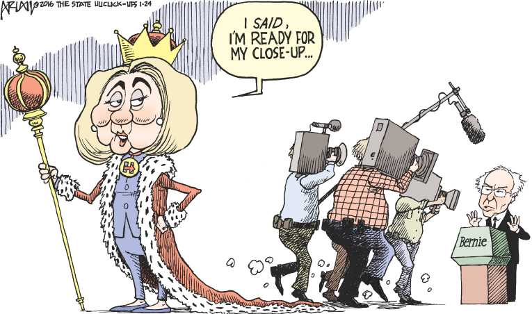 Political/Editorial Cartoon by Robert Ariail on Hillary Confident of Victory