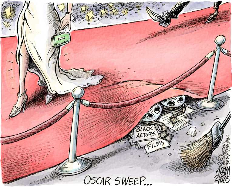 Political/Editorial Cartoon by Adam Zyglis, The Buffalo News on Will Smith to Boycott Oscars