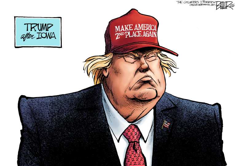Political/Editorial Cartoon by Nate Beeler, Washington Examiner on Trump Loses