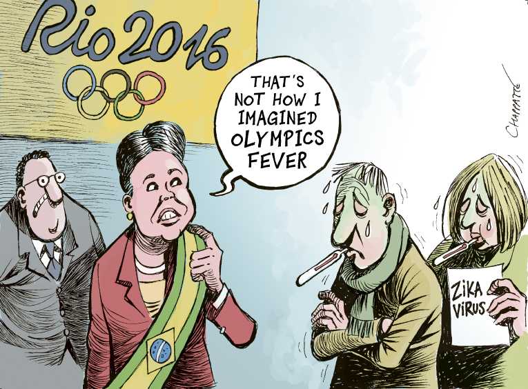 Political/Editorial Cartoon by Patrick Chappatte, International Herald Tribune on New Health Concern Emerges