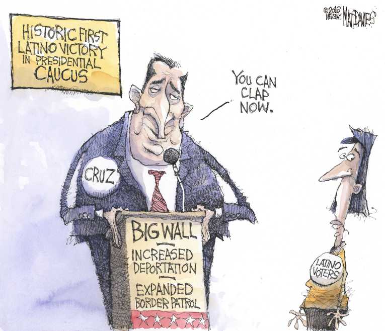 Political/Editorial Cartoon by Matt Davies, Journal News on GOP Race Went as Predicted