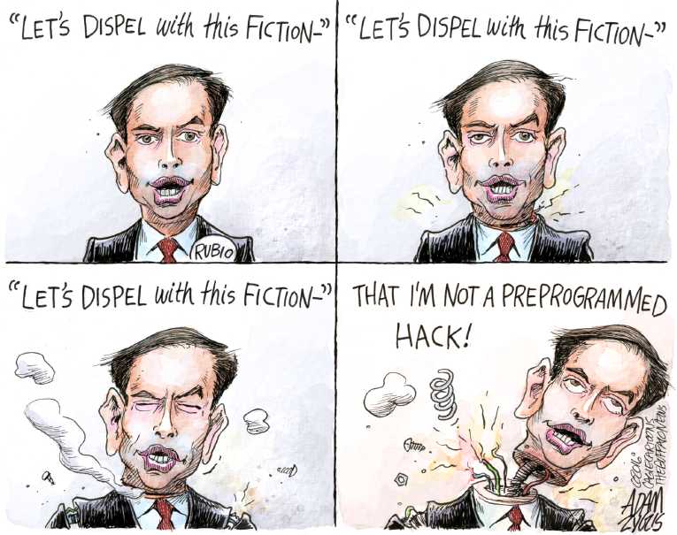 Political/Editorial Cartoon by Adam Zyglis, The Buffalo News on Rubio Crashes