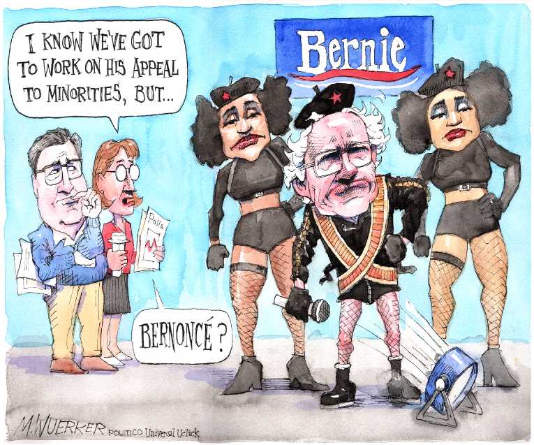 Political/Editorial Cartoon by Matt Wuerker, Politico on Clinton Campaign Wobbling