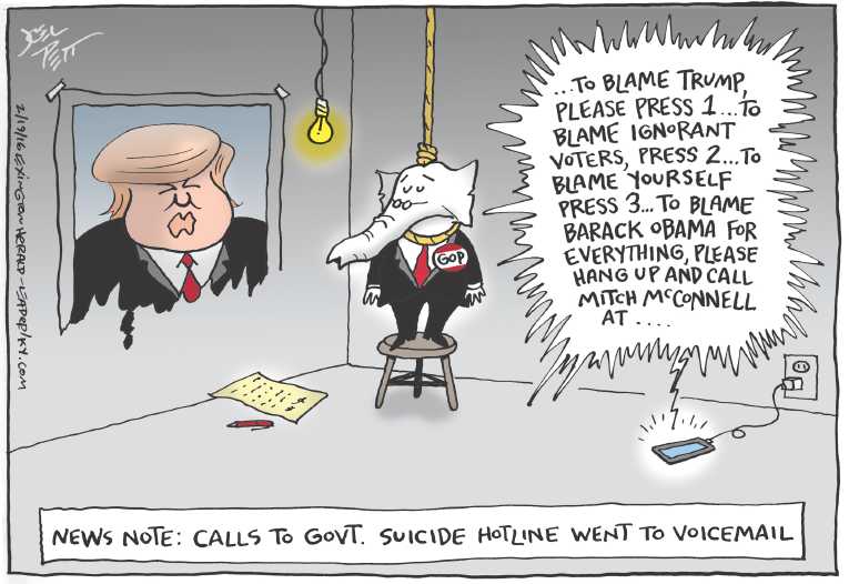 Political/Editorial Cartoon by Joel Pett, Lexington Herald-Leader, CWS/CartoonArts Intl. on Trump Takes S.C. and Nevada