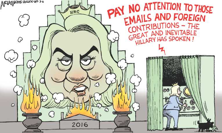 Political/Editorial Cartoon by Robert Ariail on Clinton Sweeps South
