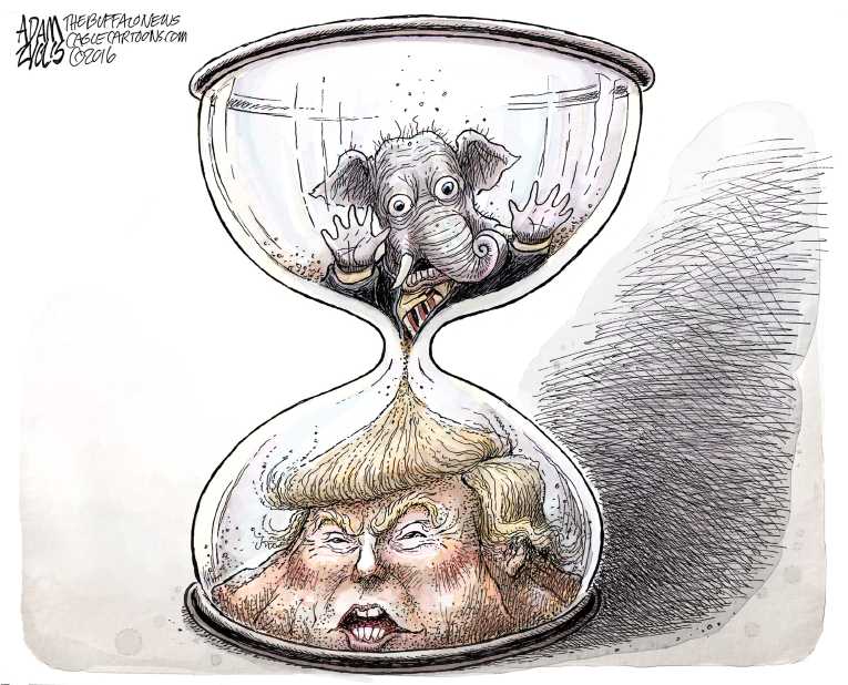 Political/Editorial Cartoon by Adam Zyglis, The Buffalo News on GOP Aims at Trump