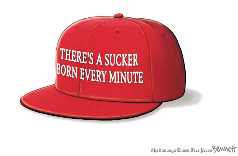Political/Editorial Cartoon by Clay Bennett, Chattanooga Times Free Press on GOP Aims at Trump