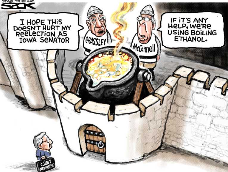 Political/Editorial Cartoon by Steve Sack, Minneapolis Star Tribune on Obama Nominates Merrick Garland