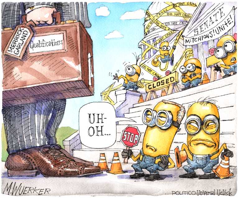 Political/Editorial Cartoon by Matt Wuerker, Politico on Obama Nominates Merrick Garland