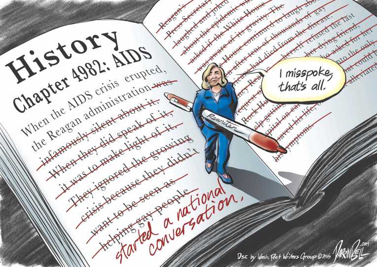 Political/Editorial Cartoon by Darrin Bell, Washington Post Writers Group on Corporate Media Anoint Clinton