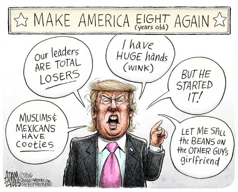 Political/Editorial Cartoon by Adam Zyglis, The Buffalo News on Trump Racing Toward Nomination