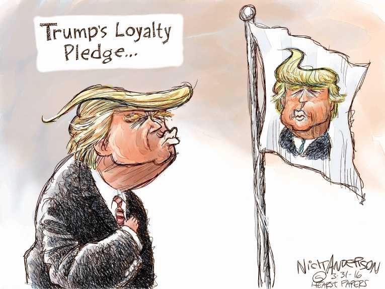 Political/Editorial Cartoon by Nick Anderson, Houston Chronicle on Republican Race Growing Nastier